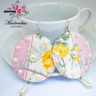 Aro Grande Floreado con perlas