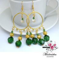 Aro Argolla golgante Verde