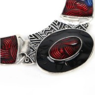 Collar y Aros Vintage con Esmaltado