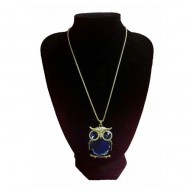 Collar Buho Piedra Azul