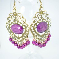 Aro Color bronce con detalles Lila