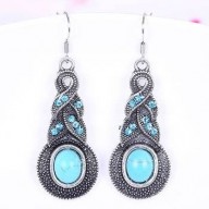 Aro Colgante con toques Turquesa 