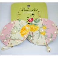 Aro Grande Floreado con perlas