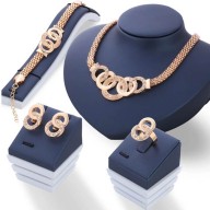 Conjunto 4 piezas círculos entrelazados