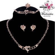 Conjunto 4 piezas Corazón Dorado