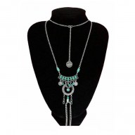 Collar Doble Bohemio Aqua