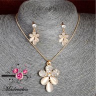 Conjunto 2 piezas Triple gota con strass