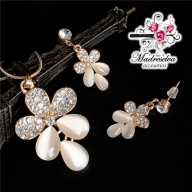 Conjunto 2 piezas Triple gota con strass