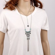 Collar Doble Bohemio Aqua