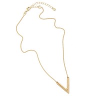 Collar V en 2 piezas con imitación marmol