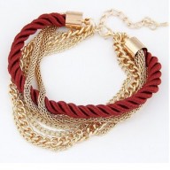 Pulseras Múltiples con cordón