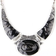 Collar y Aros Vintage con Esmaltado